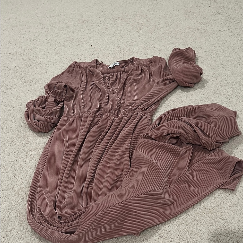 Baltic Born Dusty Rose Pleated Dress size medium